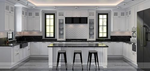 Кухни в американском стиле на заказ в Москве от производителя. Кухни в американском стиле 02 Кухни в американском стиле на заказ в Москве от производителя. Кухни в американском стиле 02