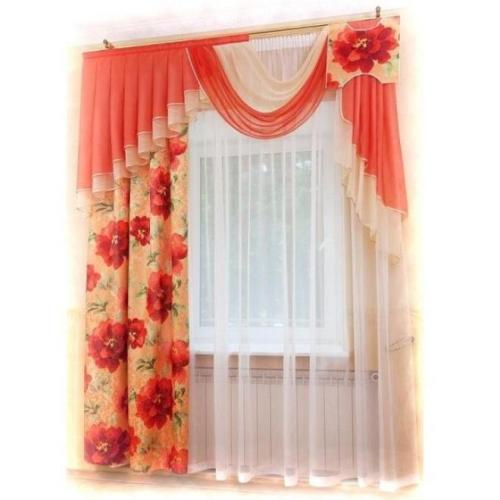 Шторы на кухню короткие на одну сторону. Как красиво повесить асимметричные шторы на одну сторону