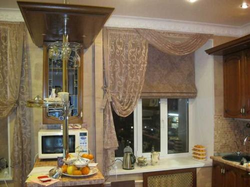 Дизайн кухонных штор. Дизайн штор для кухни: ТОП-200 фото новинок. Оригинальные идеи сочетания цвета и стиля штор в интерьере кухни