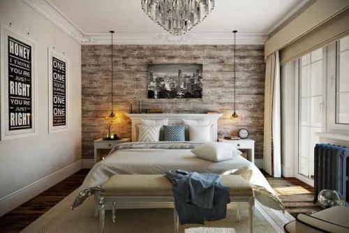 Американский стиль в интерьере спальни. Спальня