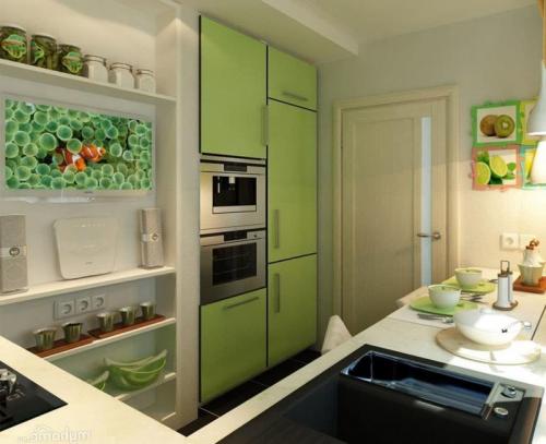 Интерьер маленькой кухни 6 кв. метров. Дизайн кухни 6 кв. м