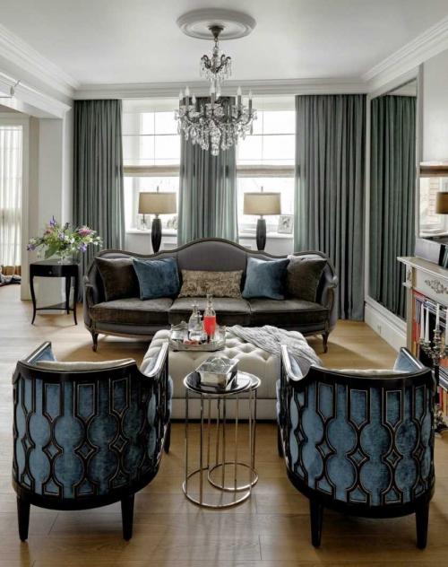 Шторы в интерьере гостиной. Шторы в гостиную: новинки, фото примеры современных штор, правила использования и особенности оформления