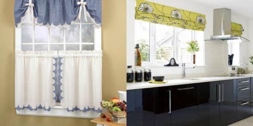 Кухонные занавески в стиле кантри. Из какого материала шьют занавески на кухню в стиле кантри 06