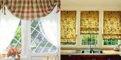 Кухонные занавески в стиле кантри. Из какого материала шьют занавески на кухню в стиле кантри 10