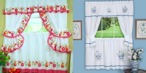 Кухонные занавески в стиле кантри. Из какого материала шьют занавески на кухню в стиле кантри 08