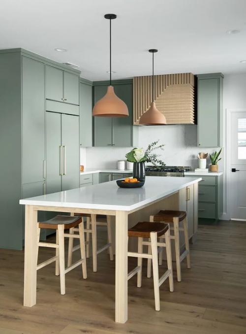 Новые тенденции кухонных обоев в 2023 году. Дизайн кухни 2023 - модные стили, актуальные цвета и аксессуары (137 фото) 04