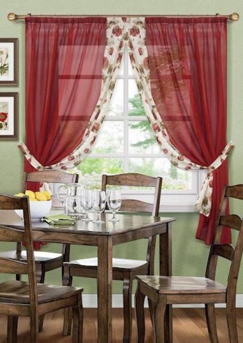 Комбинированные шторы для кухни своими руками. Оригинальные кухонные шторы своими руками (100+ фото)