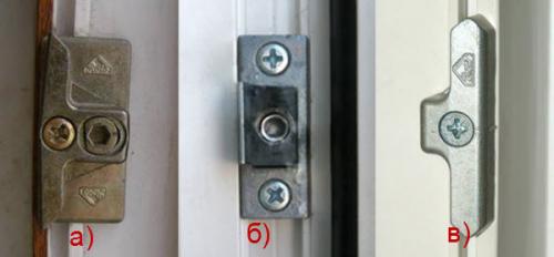 Регулировка прижима пластиковых окон со стороны петель.  Створка прилегает к раме недостаточно плотно