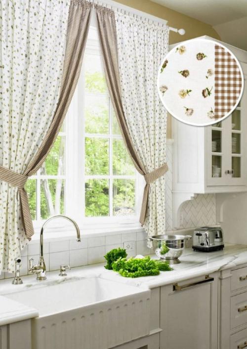 Шторы до подоконника на кухню. Виды коротких штор