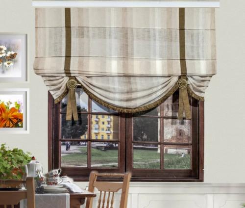 Шторы до подоконника на кухню. Виды коротких штор