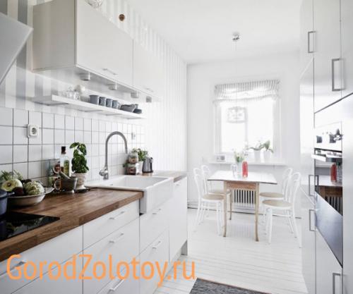 Светлая кухня в скандинавском стиле. Цветовые решения кухни в скандинавском стиле