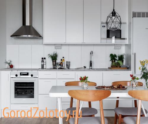 Светлая кухня в скандинавском стиле. Цветовые решения кухни в скандинавском стиле