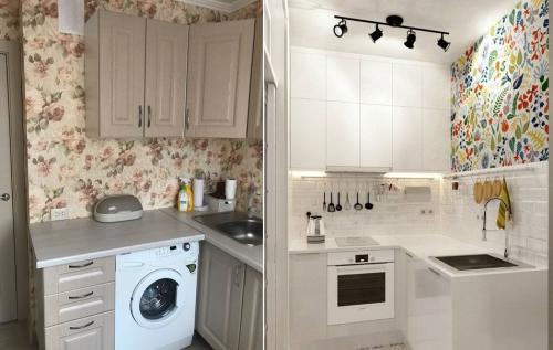 Обои для Маленькой Кухни 2022. Какие обои поклеить в Маленькой кухне: фото-идеи 2021-2022