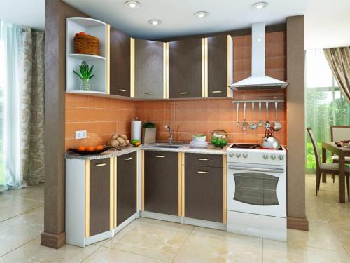 Угловой шкаф на кухне верхний. Виды конструкций угловых кухонных шкафов