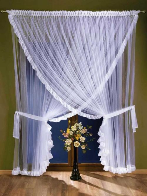 Короткая тюль в гостиную. Тюль для гостиной: 135 фото и видео примеров стильного оформления окон в современном интерьере