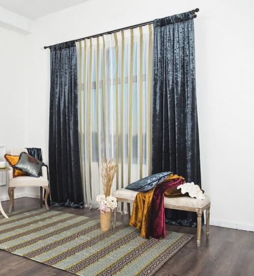 Тюль поверх штор. Правила сочетания цветов