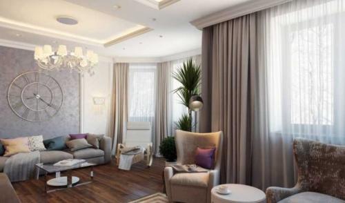 Шторы в интерьере гостинной. Шторы в гостиную: новинки, фото примеры современных штор, правила использования и особенности оформления