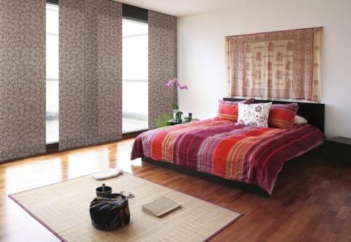 Японские шторы в интерьере: дуновение Востока на окнах