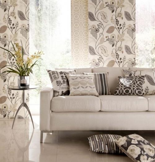 Как выбрать тюль для гостиной в японском стиле. Японские шторы в интерьере гостиной 02 Как выбрать тюль для гостиной в японском стиле. Японские шторы в интерьере гостиной 02