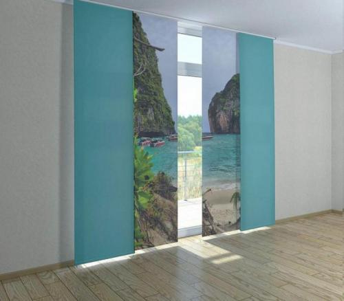 Японские шторы в интерьере спальни. Как устроены японские шторы